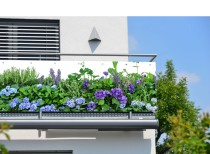 Mata osłonowa na balustradę | Baner ochronny na balkon, osłona na płot- rośliny 81786 Naklejkomania - zdjecie 1 - miniatura