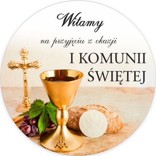 Tablica powitalna Pierwsza Komunia Święta - Ozdobna tablica 3D Dekoracja na Komunię Świętą  61742 - zdjęcie 2