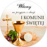 Tablica powitalna Pierwsza Komunia Święta - Ozdobna tablica 3D Dekoracja na Komunię Świętą  61742 Naklejkomania - zdjecie 2 - miniatura
