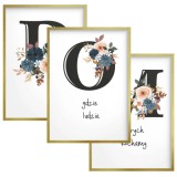 Minimalistyczne plakaty z napisem DOM | Inspirujący plakat do salonu | Dekoracja ścienna boho 81320 Naklejkomania - zdjecie 1 - miniatura