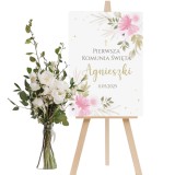 Plakat powitalny na Pierwszą Komunię Świętą | Dekoracje komunijne- tablica na powitanie gości 61730 Naklejkomania - zdjecie 4 - miniatura