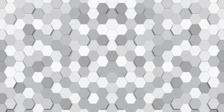 Nowoczesny Panel kuchenny z grafiką 3D | Płyta ochronna nad blat- szare płytki heksagon mozaika 81764 - zdjęcie 2