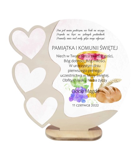 Statuetka prezent, pamiątka I Komunii Świętej, 24638 pleksi + sklejka Naklejkomania - zdjecie 1