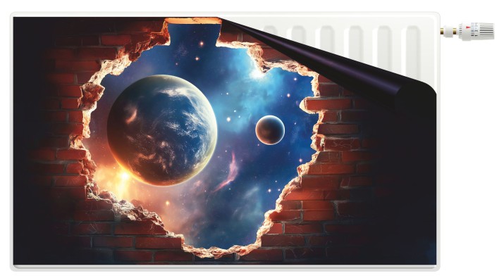 Osłona grzejnika- Kosmos 3D | Dekoracyjna mata magnetyczna na kaloryfer- dziura 81704