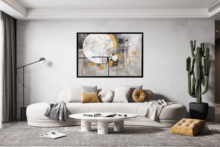 Abstrakcyjny Obraz na płótnie w Ramie American Box | Elegancka dekoracja na ścianę R20807 - zdjęcie 9