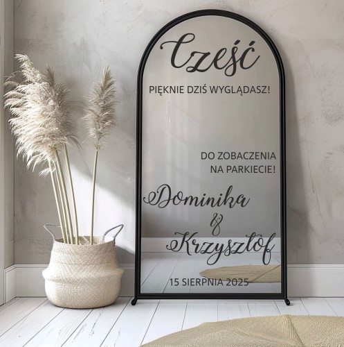 Naklejki na lustro, szybę | Dekoracja na ślub- Przywitanie gości weselnych | Tło do zdjęć na weselu 66736 - zdjęcie 3