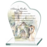 Upominek na ślub - Statuetka z imionami i datą | Życzenia dla Nowożeńców, Pamiątka ślubu, Prezent ślubny 81802 Naklejkomania - zdjecie 1 - miniatura