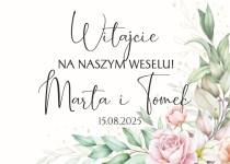 Tablica powitalna na wesele boho | Powitanie gości weselnych | Tło do zdjęć ślubnych 61746 Naklejkomania - zdjecie 2 - miniatura