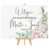Tablica powitalna na wesele boho | Powitanie gości weselnych | Tło do zdjęć ślubnych 61746 Naklejkomania - zdjecie 1 - miniatura