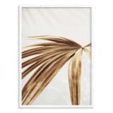 Minimalistyczny Plakat ze Złotym Liściem Palmy | Elegancka dekoracja do przedpokoju, salonu, biura 61757 Naklejkomania - zdjecie 2 - miniatura
