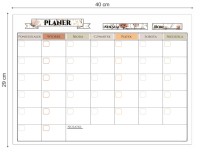 Boho Planer na lodówkę, Tablica magnetyczna, Kalendarz + Notes i pisak 4656 Naklejkomania - zdjecie 2 - miniatura