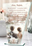 Pamiątka ślubu- Statuetka z życzeniami | Prezent na ślub dla Młodej Pary, dla Nowożeńców | Wesele 81799 Naklejkomania - zdjecie 2 - miniatura