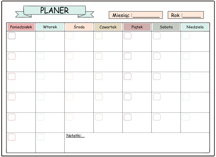 Planer magnetyczny na lodówkę | Harmonogram, Organizer, Kalendarz na magnes + Notes Lista zakupów i pisak 4654 - zdjęcie 3
