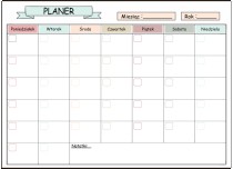 Planer magnetyczny na lodówkę | Harmonogram, Organizer, Kalendarz na magnes + Notes Lista zakupów i pisak 4654 Naklejkomania - zdjecie 3 - miniatura