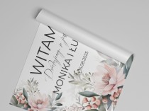 Plakat na wejście do sali- Powitanie gości weselnych | Elegancka Tablica powitalna | Napis Witamy z imionami i datą 61748 Naklejkomania - zdjecie 6 - miniatura