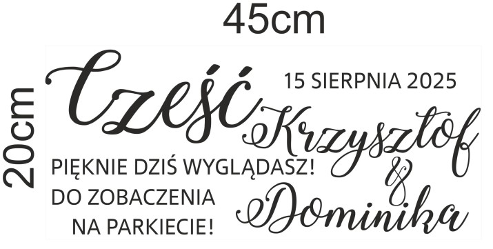 Naklejki na lustro, szybę | Dekoracja na ślub- Przywitanie gości weselnych | Tło do zdjęć na weselu 66736 - zdjęcie 2