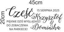 Naklejki na lustro, szybę | Dekoracja na ślub- Przywitanie gości weselnych | Tło do zdjęć na weselu 66736 Naklejkomania - zdjecie 2 - miniatura