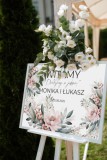 Plakat na wejście do sali- Powitanie gości weselnych | Elegancka Tablica powitalna | Napis Witamy z imionami i datą 61748 Naklejkomania - zdjecie 3 - miniatura