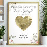Eleganckie Podziękowanie dla Nauczyciela | Prezent, Upominek dla wychowawcy | Plakat na Zakończenie Roku Szkolnego 61761 - miniaturka 3