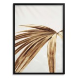 Minimalistyczny Plakat ze Złotym Liściem Palmy | Elegancka dekoracja do przedpokoju, salonu, biura 61757 Naklejkomania - zdjecie 3 - miniatura