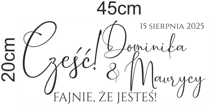 Napisy Naklejki na lustro- tablica powitalna na wesele | Dekoracje ślubne- powitanie gości weselnych 66735 - zdjęcie 6