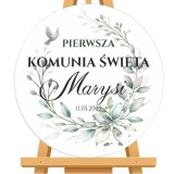 Tablica powitalna na Pierwszą Komunię Świętą Pamiątka Ozdobna tablica 3D z imieniem 61735 Naklejkomania - zdjecie 1 - miniatura