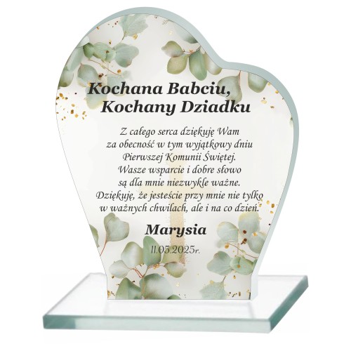 Pierwsza Komunia Podziękowanie dla Babci, Dziadka- Statuetka | Pierwsza Komunia Święta Prezent dla dziadków 66084