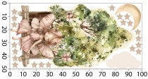Duża Naklejka na Ścianę dla dzieci |  Styl Skandynawski i Boho | Pokój Dziecka w Naturalnych Kolorach- zieleń i beż T42143 Naklejkomania - zdjecie 5 - miniatura