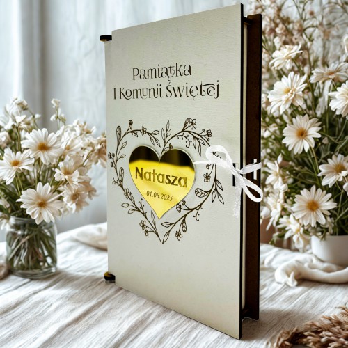 Pierwsza Komunia Święta- Pudełko na pieniądze, Pamiątka Pierwszej Komunii | Prezent na Komunię dla dziewczynki, chłopca 66436 - zdjęcie 7