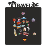 Samoprzylepna Tablica magnetyczna na magnesy z podróży na ścianę- Travels 58x70 67415 Naklejkomania - zdjecie 1 - miniatura