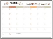 Boho Planer na lodówkę, Tablica magnetyczna, Kalendarz + Notes i pisak 4656 Naklejkomania - zdjecie 4 - miniatura