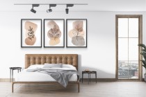 Plakaty w beżach i brązach- Liście line art | Dekoracja ścienna w stylu boho 81812 Naklejkomania - zdjecie 8 - miniatura