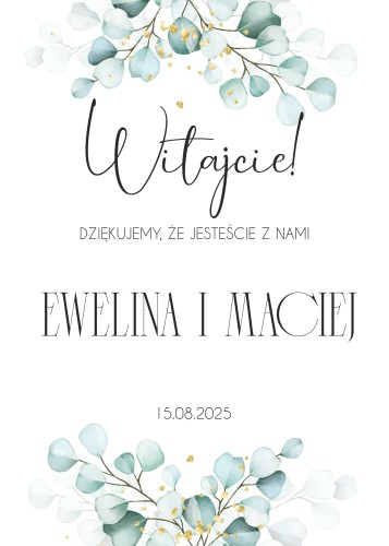 Tablica Powitalna na wesele, ślub | Tło, Ścianka do zdjęć na wesele | Przywitanie gości weselnych 61749 - zdjęcie 2