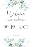 Tablica Powitalna na wesele, ślub | Tło, Ścianka do zdjęć na wesele | Przywitanie gości weselnych 61749 Naklejkomania - zdjecie 2 - miniatura