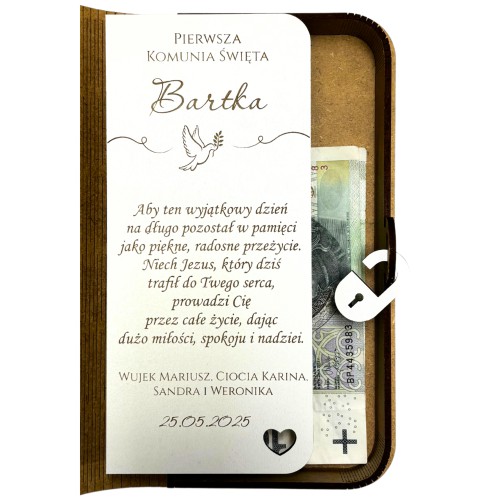 Pamiątka Komunii Świętej- pudełko na pieniądze | Prezent na Komunię, Pamiątka komunijna 66434 - zdjęcie 9
