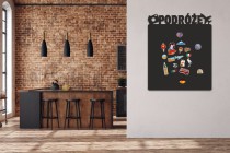 Samoprzylepna Tablica magnetyczna na magnesy z podróży na ścianę- Podróże 58x70 67416 Naklejkomania - zdjecie 5 - miniatura
