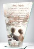 Pamiątka ślubu- Statuetka z życzeniami | Prezent na ślub dla Młodej Pary, dla Nowożeńców | Wesele 81799 Naklejkomania - zdjecie 3 - miniatura