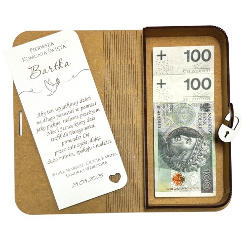 Pamiątka Komunii Świętej- pudełko na pieniądze | Prezent na Komunię, Pamiątka komunijna 66434 - zdjęcie 6