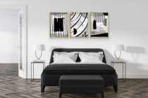 Czarno- białe abstrakcyjne plakaty do salonu i sypialni | Dekoracja Ścienna Modern Art 81810 Naklejkomania - zdjecie 5 - miniatura