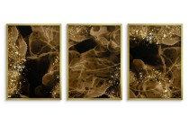 Luksusowa dekoracja ścienna do salonu glamour- złoty dym | Plakaty na ścianę do eleganckich wnętz 81816 Naklejkomania - zdjecie 4 - miniatura