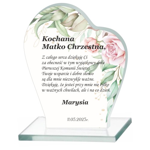 Statuetka Podziękowanie dla Rodziców Chrzestnych Pierwsza Komunia Święta | Prezent dla Ojca Chrzestnego, Matki Chrzestnej Komunia 66082 Naklejkomania - zdjecie 1