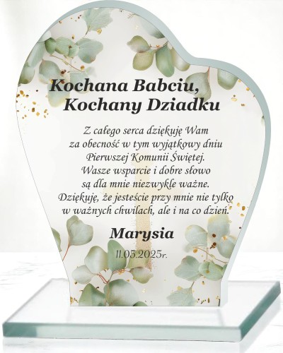 Pierwsza Komunia Podziękowanie dla Babci, Dziadka- Statuetka | Pierwsza Komunia Święta Prezent dla dziadków 66084 - zdjęcie 4