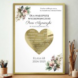 Podziękowanie dla wychowawcy- Plakat w ramce | Prezent dla nauczyciela na Zakończenie Roku Szkolnego | Upominek od klasy na Koniec Roku 61762 Naklejkomania - zdjecie 4 - miniatura