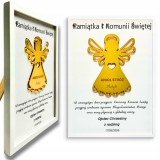 Pamiątka Pierwszej Komunii Świętej ramka ze złotym aniołkiem 61699 Naklejkomania - zdjecie 2 - miniatura