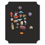 Samoprzylepna Czarna Tablica magnetyczna na magnesy z podróży na ścianę 58x70cm 67413 Naklejkomania - zdjecie 1 - miniatura