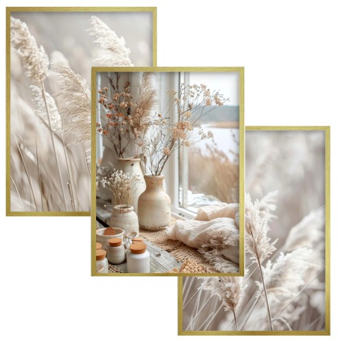 Zestaw Plakatów- Elegancja Natury w Minimalistycznym Stylu- Skandynawski Design i Styl Boho 81184