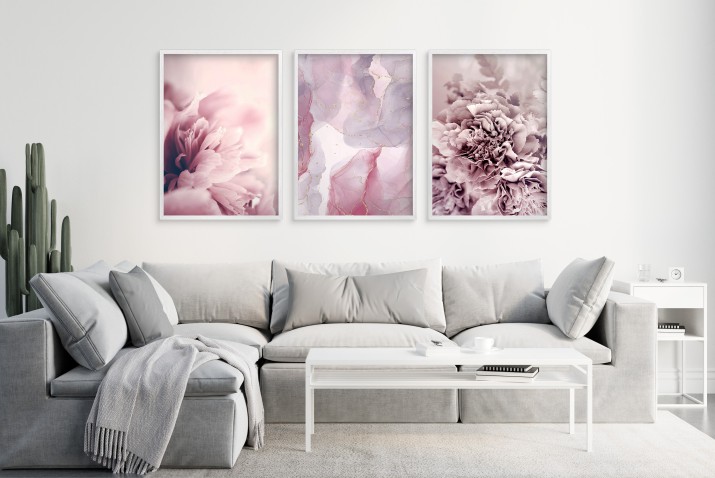WYPRZEDAŻ 50x70 Komplet trzech plakatów w ramie glamour  KP076 - zdjęcie 4