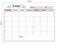 Planer magnetyczny na lodówkę | Harmonogram, Organizer, Kalendarz na magnes + Notes Lista zakupów i pisak 4654 Naklejkomania - zdjecie 2 - miniatura