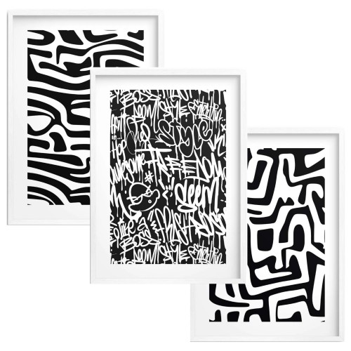 Plakaty na ścianę monochromatyczny street art i abstrakcja 23163 Naklejkomania - zdjecie 1