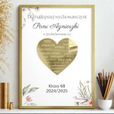Eleganckie Podziękowanie dla Nauczyciela | Prezent, Upominek dla wychowawcy | Plakat na Zakończenie Roku Szkolnego 61761 - miniaturka 5